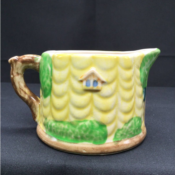 Vintage Japanese Ceramic Cottage Cream Pitcher - Picture 3 of 6